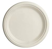 Brheez Biodegradable Compostable Sugarcane Bagasse Disposable Round Plates (660, 9 Inch Round Plates)