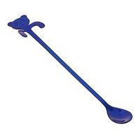 TraveT 1Pc Stainless Steel Cartoon Bear Spoon Long Creative Coffee Spoon Ice Cream Candy Teaspoon Kitchen Supplies Tableware, Royal Blue