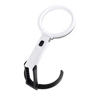 XIAOLI Reading Glass 1.8X/5X Foldable Magnifier Glasses Lens Table Desk Type Lamp Loupe Magnifying Glass with LED Lights Light EU Plug Magnifier (Color : Black)