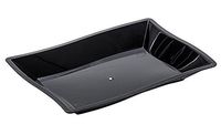 WNA APTRE3525BAM 50 Count Petites Rectangular Plastic Dishes, 3.5" x 2.5", Black