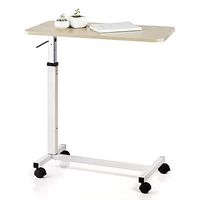 Medical Overbed Table, Swivel Height Adjustment Laptop Stand Rolling Bed Tray Table for Hospital and Home