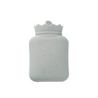 RUKAZA Heating Bottle Environmental Silicone Hot Water Bag with Knit Cover-Great for Pain Relief, Hot & Cold Therapy-Gift for Girls Babys, Christmas, Gift Exchange Pary (Grey, Short)