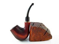 Brand New - "Sherlock Holmes" Tobacco Smoking Pipe of Pear Bent 5'' Carving Handmade.