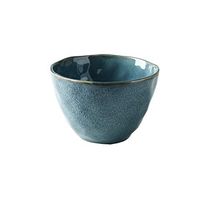 Ceramic Tableware Everyone Healthy Environmentally Friendly Smooth Anti-scalding Soup Instant Noodles Dessert Fruit Bowl 819 (Color : Blue)