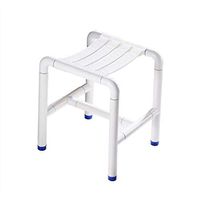 Yjyxzy Bathing Chair for The Elderly with Punch-Free Shower Stool Disabled Elderly Bathroom Safe and Stable Non-Slip Bench Stainless Steel Shower Chair - Load 300kg (Color: White) (Color : White)