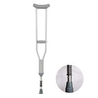 ZBYL Underarm Crutches for Elderly Disabled Person, Lightweight Aluminum Alloy Ergonomic Design Non-Slip Shock Absorption, Suitable for People Who are 170-185Cm in Height