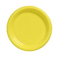 Creative Converting Touch of Color 20 Count Plastic Banquet Plates, Mimosa