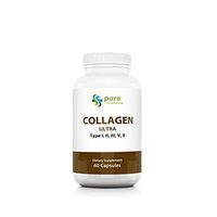 PureNature Collagen Ultra Multi Collagen Capsules - Type I, II, III, V and X - Supports Joint Health- Non-GMO, Grass fed, Hormone Free, and Cruelty Free sources-60 Collagen Capsules