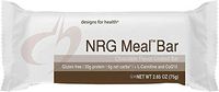 Designs for Health Keto-Friendly NRG Meal Bar - 6 Net Carbs + 20g Protein, Energy Support + High Protein with Allulose (12 Bars)