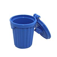 Miniature Dollhouse Mini Desktops Garbage Bin, Vinjeely Creative Living Room Trash Can (Blue)