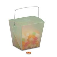 Lime Green Frosted Plastic Chinese Take Out Boxes 2 3/4" X 2" | Quantity: 12