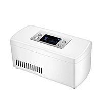 HYXL Portable Insulin Refrigerated Box,Medicine Fridge Cooler,Rechargeable LCD Display 2-8℃ Car Insulin Cooler Medicine Mini Fridge-White