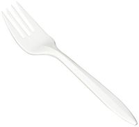 Dart F6BW 6.125 in Med Wt White Fork (Case of 1000)