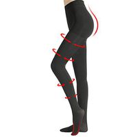 Compression Pantyhose Women 20-30mmHg Nursing Graduated Compression Tights Closed Toe Support Stockings Pantyhose for Relieve Varicose Veins, Swelling, Edema (Black, S)