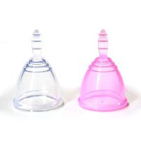 OitiO Menstrual Cups Set of 2 Re-usable- Pink and Clear. Best Feminine Alternative Protection for Cloth Sanitary Napkins (1.8)