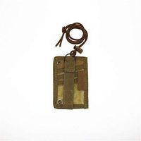 AKDSteel FGJ Outdoor Id Card Holder Card Bag Neck Lanyard Key Ring Adjustable Loop Patch Document Bag Khaki 13.5cm x 9cm