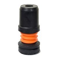FlexyFoot Shock Absorbing Ferrule Feet - for Crutches, Sticks & Canes (Black, 19mm)