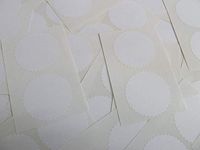 Minilabel 42mm Serrated Edge , Certificate Wafer Company Seal Labels , Stickers For Embossing , Awards & Rewards White