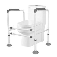Toilet Surround Frame, Safety Adjustable Hand Rail, Handicap Disabled Grab Anti-Slip Aid Disability Support Toilet Bar for Bathroom