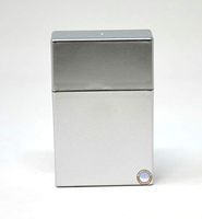 King Size Solid Silver Flip To Open Cigarette Case