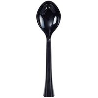 Lillian Plastic Salad Serving Spoon, 1 Unit, Black