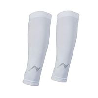 Nooz Compression Recovery Elbow Sleeves Tights for Men and Women – White, Large (1 Pair)