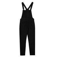 gsb-FFuxk Men's Jumpsuit Denim Retro Fashion Streetstyle Suspender Overall Regular Size Daily Casual Boys Solid Jeans (XXXL, Black)