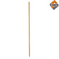 Rubbermaid Commercial Sanded Wood Handle with Tapered Tip, 60-Inch Length, Natural (FG636200NAT) 5 Pack