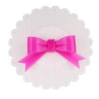 HENGSONG 1X Cute Bowknot Bow Silicon Anti-dust Mug Cap Cup Cap Lid Leakproof Cover (White)