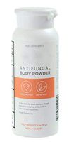 Bottle of Antifungal Powder. Shaker Bottle Powder 3 oz. with 2% Strength Miconazole Body Powder. Relieves itching, Scaling, Cracking, Burning, Redness and More. Non-allergenic and Non-sensitizing.