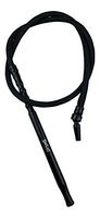 Pharaoh's Swivel Silicone Hookah Hose with Metal Handle (Black)