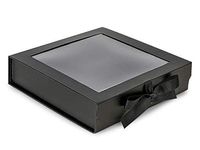 Folding Presentation Box with Window 18 Count - Large - Black