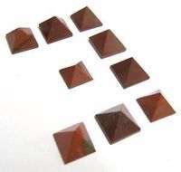 CRYSTALMIRACLE Powerful Nine RED Jasper Loose Mini Pyramids Crystal Healing Positive Energy Home Office Gift Metaphysical Gemstone Reiki FENG Shui VAASTU Health Meditation Bagua Wealth Spiritual