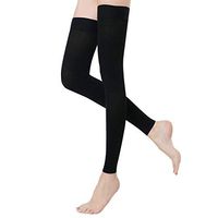 KEWIAR Thigh High Compression Socks for Men,Women - 20-30 mmHg Medical Graduated Compression Stockings for Varicose Veins,Swelling - Footless Compression Sleeves Leg Support Hose(Black,2XL)