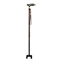 cane LED Light Walking Stick Ergonomic Handle 4 Legs Non-Slip Base 10 Adjustable Height for Elder Arthritis Seniors Disabled and Elderly Mobility HOJZ,Redwine