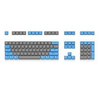 X Ducky 108 Key Profile PBT Retro Grey Blue Keycaps Keycap Set for Mechanical Keyboard - Keyboards & Mouse Keycaps & Switches