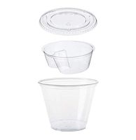 25 count 3-piece 9 oz Grab n' Go Parfait/Snack Cup, Includes Single Insert, and Flat Lid with Signature Party Picks