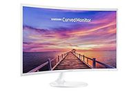 Samsung 2017 32" Full HD 1920 x 1080 Curved LED Ultra Slim Monitor with 16:9, 250cd/m2, 4ms, Gaming Mode, HDMI, Display Port, Headphones Inputs, Glossy White