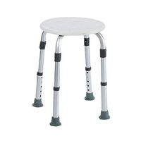 Mesurn Non-Slip Bathroom Stool, Aluminum Alloy, Durable, Compact and Lightweight, Height Adjustable, Bath Chair Stool, Shower Seat