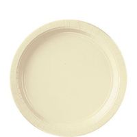 Round Paper Plates | 20ct (7 inch, Vanilla Creme)