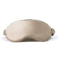 SHALALA NEW YORK 100% Silk Sleeping Mask - Both Side 22 Momme Natural Mulberry Silk with Elastic Headband - Comfortable & Super Soft for Travel (Taupe)