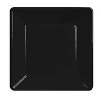 Creative Converting 9" Square Paper Dinner Plates, Black Velvet Color, 18-Count Packages (Pack of 5)