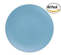 Trendables Premium 8 Inch. Disposable Plastic Plates, Food Grade Plastic Salad/Dessert Plates Bella Design - 40 Pack