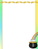 St Patrick's Day Rainbow Pot Of Gold Stationery Printer Paper 26 Sheets
