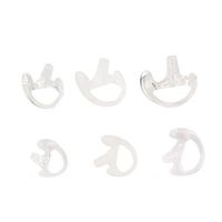 Noblik 3 Pairs Transparent Silicone Soft Earbud for Walkie Talkie Covert Acoustic Tube Earpiece Small/Middle/Large J6116Z