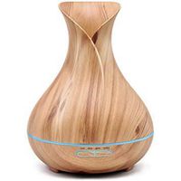 Vita Bella Large, 400 ml Ultrasonic, Quiet Aromatherapy Diffuser,and Humidifier, 7 LED light, Auto Shut-off, Light Wood Grain for Home. Office, Spa, Baby's Room