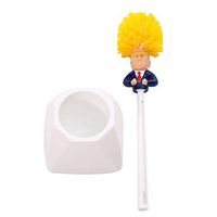 d1HhgJ Trump Toilet Brush Funny Gag Toilet Cleaning Tool,Original Trump Toilet Brush Set (Toilet Brush + Base) White Like