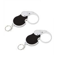 Liveday 2pcs LED Lighted 5X Pockets Magnifying Glass Auto Flip Led Light Portable Distortion-Free Illuminated Magnifier Handle Folding Non-Slip Rubber Shell