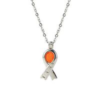 Silver Plated AIDS HIV AWARENESS RibbonDag Paw Pearl Cage Pendant Necklace Gift Woman Beautiful Bright Cute For gift Cheap Elegant Women Beads Comfortable