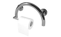 Lifeline Toilet Paper Holder Grab Bar – Bathroom Mobility Aid | Semi-Sphere | Polished Chrome
